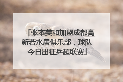 张本美和加盟成都高新若水居俱乐部，球队今日出征乒超联赛