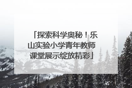 探索科学奥秘！乐山实验小学青年教师课堂展示绽放精彩
