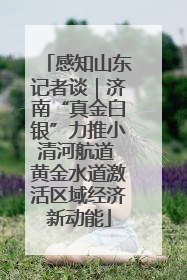 感知山东记者谈｜济南“真金白银”力推小清河航道 黄金水道激活区域经济新动能