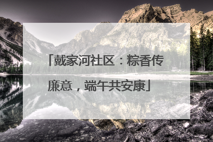 戴家河社区：粽香传廉意，端午共安康