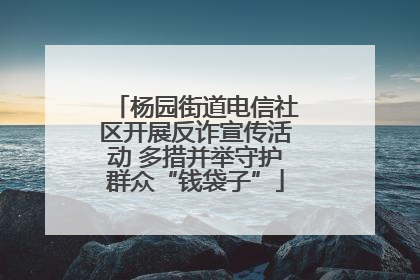 杨园街道电信社区开展反诈宣传活动 多措并举守护群众“钱袋子”