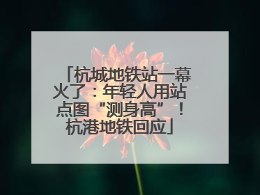 杭城地铁站一幕火了：年轻人用站点图“测身高”！杭港地铁回应
