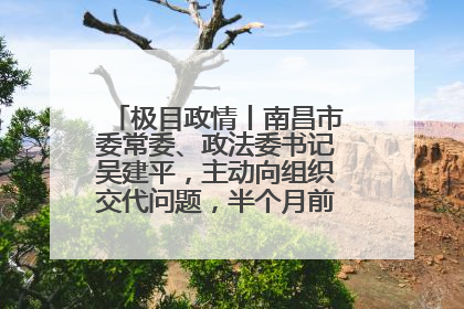 极目政情丨南昌市委常委、政法委书记吴建平，主动向组织交代问题，半个月前还在出席会议