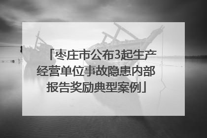 枣庄市公布3起生产经营单位事故隐患内部报告奖励典型案例
