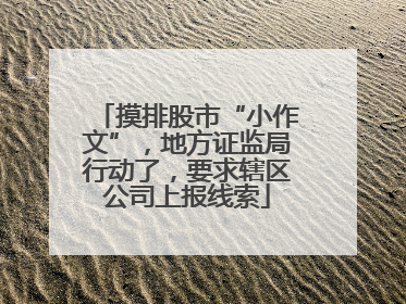 摸排股市“小作文”，地方证监局行动了，要求辖区公司上报线索