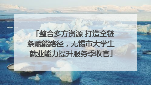 整合多方资源 打造全链条赋能路径，无锡市大学生就业能力提升服务季收官
