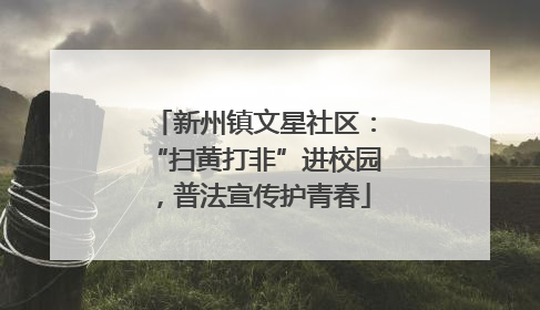 新州镇文星社区：“扫黄打非”进校园，普法宣传护青春
