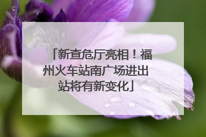 新查危厅亮相！福州火车站南广场进出站将有新变化