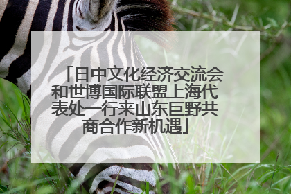 日中文化经济交流会和世博国际联盟上海代表处一行来山东巨野共商合作新机遇