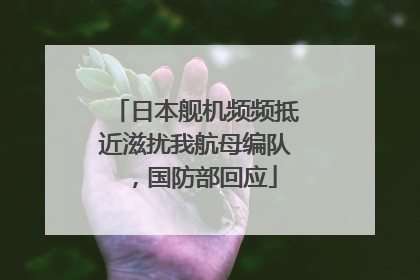 日本舰机频频抵近滋扰我航母编队，国防部回应
