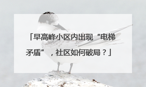 早高峰小区内出现“电梯矛盾”，社区如何破局？