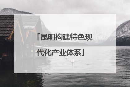 昆明构建特色现代化产业体系