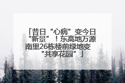 昔日“心病”变今日“新景”！东高地万源南里26栋楼前绿地变“共享花园”