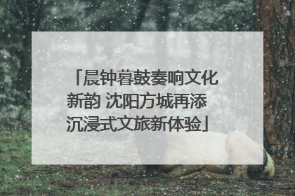 晨钟暮鼓奏响文化新韵 沈阳方城再添沉浸式文旅新体验