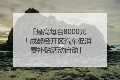 最高每台8000元！成都经开区汽车促消费补贴活动启动