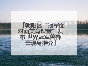 朝阳区“冠军面对面美育课堂”发布 世界冠军曾春蕾现身推介