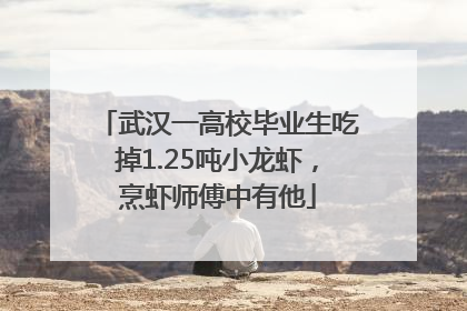 武汉一高校毕业生吃掉1.25吨小龙虾，烹虾师傅中有他