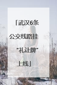 武汉6条公交线路挂“礼让牌”上线
