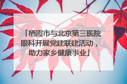栖霞市与北京第三医院眼科开展党建联建活动，助力家乡健康事业