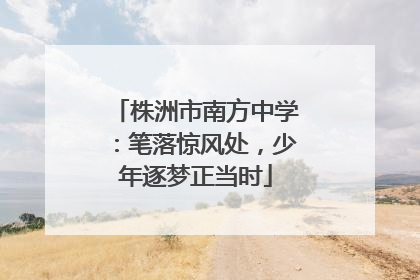 株洲市南方中学：笔落惊风处，少年逐梦正当时