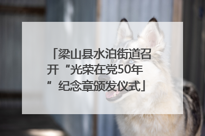 梁山县水泊街道召开“光荣在党50年”纪念章颁发仪式