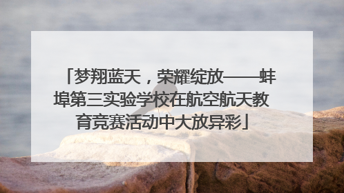 梦翔蓝天，荣耀绽放——蚌埠第三实验学校在航空航天教育竞赛活动中大放异彩