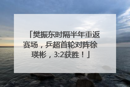 樊振东时隔半年重返赛场，乒超首轮对阵徐瑛彬，3:2获胜！