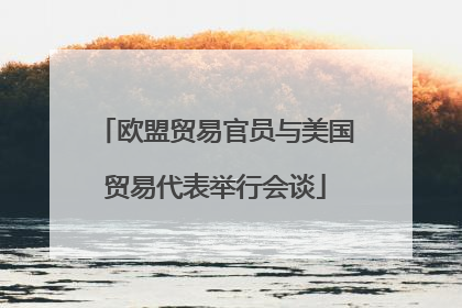 欧盟贸易官员与美国贸易代表举行会谈