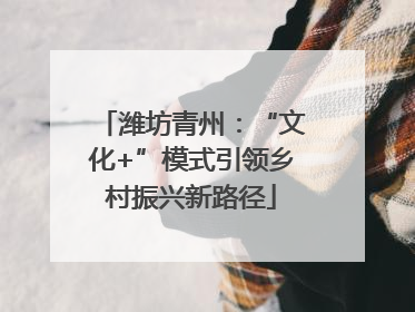 潍坊青州：“文化+”模式引领乡村振兴新路径