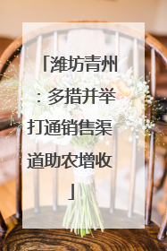 潍坊青州：多措并举打通销售渠道助农增收