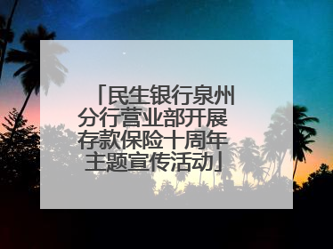 民生银行泉州分行营业部开展存款保险十周年主题宣传活动