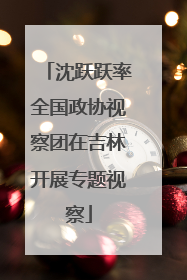沈跃跃率全国政协视察团在吉林开展专题视察
