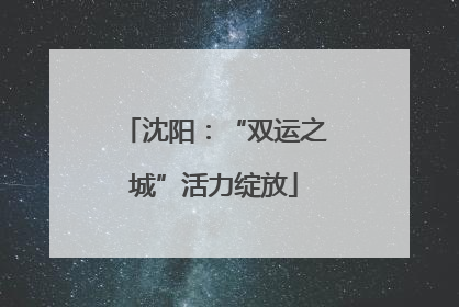 沈阳：“双运之城”活力绽放