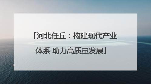 河北任丘：构建现代产业体系 助力高质量发展
