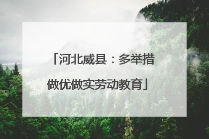 河北威县：多举措做优做实劳动教育