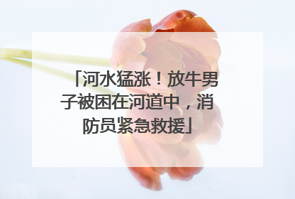 河水猛涨！放牛男子被困在河道中，消防员紧急救援
