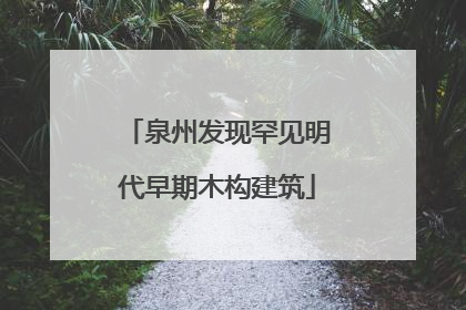 泉州发现罕见明代早期木构建筑