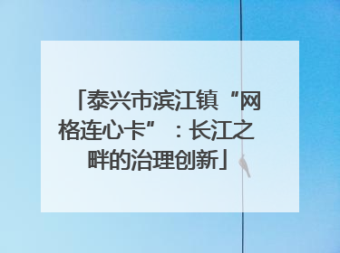 泰兴市滨江镇“网格连心卡”：长江之畔的治理创新