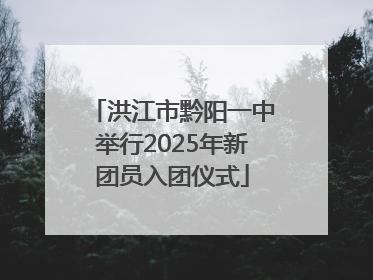 洪江市黔阳一中举行2025年新团员入团仪式