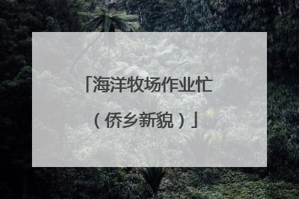 海洋牧场作业忙（侨乡新貌）