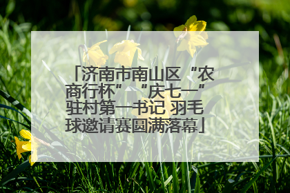 济南市南山区“农商行杯”“庆七一”驻村第一书记 羽毛球邀请赛圆满落幕