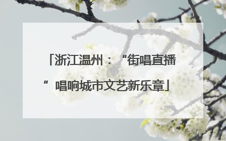浙江温州：“街唱直播”唱响城市文艺新乐章