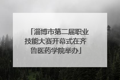 淄博市第二届职业技能大赛开幕式在齐鲁医药学院举办