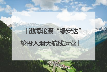 渤海轮渡“绿安达”轮投入烟大航线运营