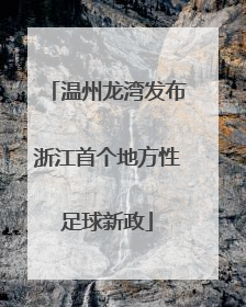 温州龙湾发布浙江首个地方性足球新政