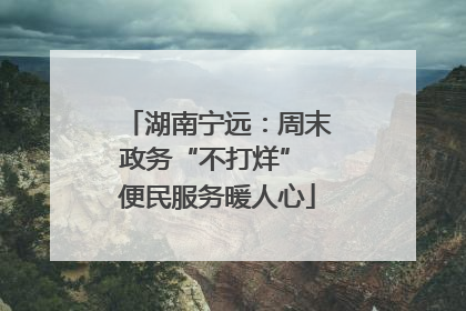 湖南宁远：周末政务“不打烊” 便民服务暖人心