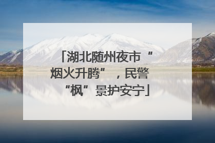 湖北随州夜市“烟火升腾”，民警“枫”景护安宁
