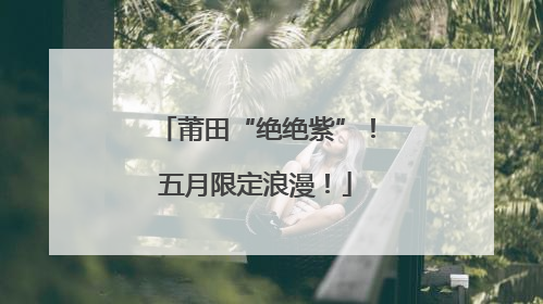 莆田“绝绝紫”！五月限定浪漫！
