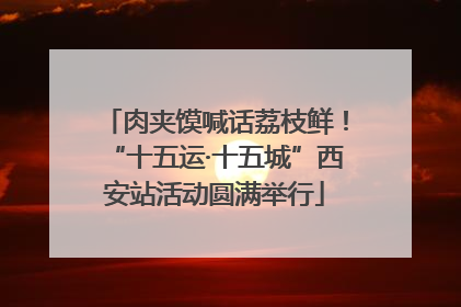 肉夹馍喊话荔枝鲜！“十五运·十五城”西安站活动圆满举行