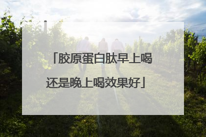 胶原蛋白肽早上喝还是晚上喝效果好